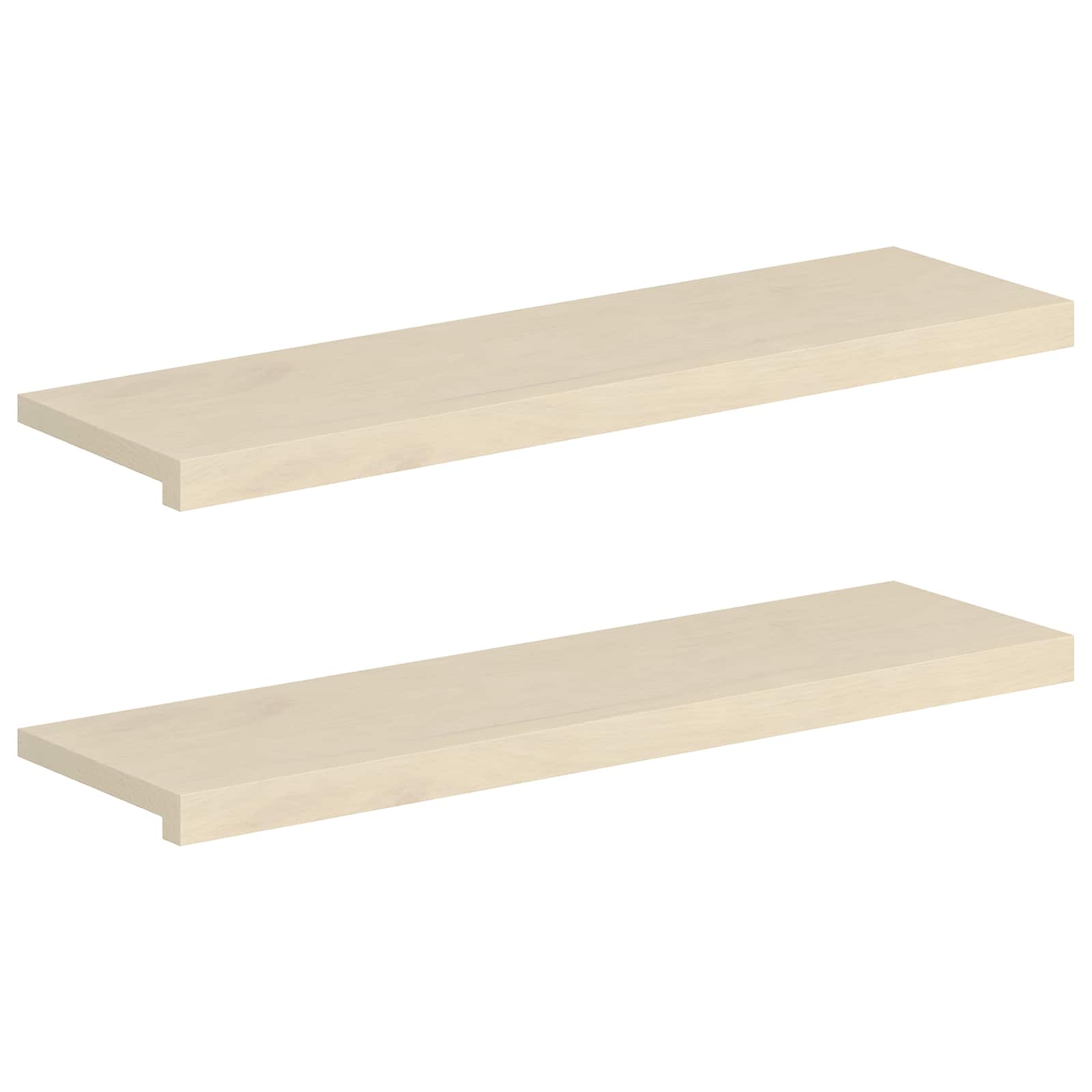 Stufenmatten 2 Stk. 100 X 30 X 2 Cm Weiß Massivholz Eiche Vidaxl