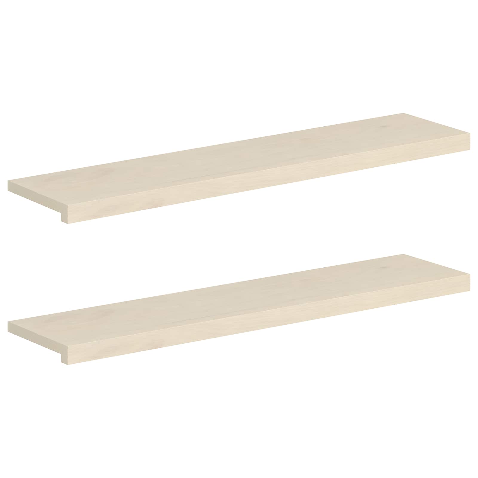Stufenmatten 2 Stk. 110 X 25 X 2 Cm Weiß Massivholz Eiche Vidaxl