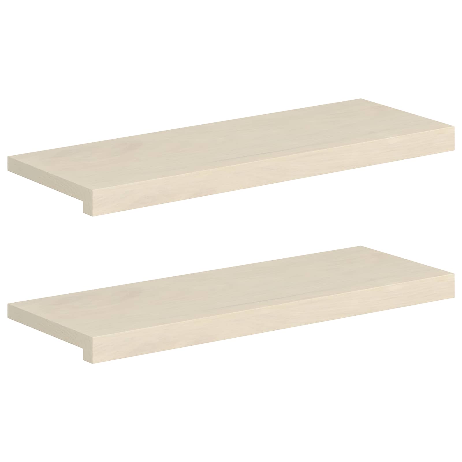 Stufenmatten 2 Stk. 80 X 25 X 2 Cm Weiß Massivholz Eiche Vidaxl