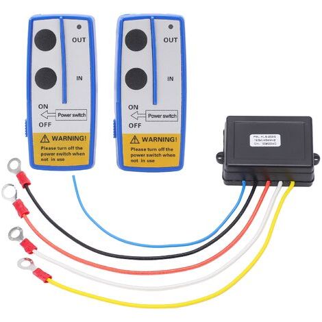 Kit De Télécommande Sans Fil Pour Treuil De 23 M (75 Pi) Avec Batterie Intégrée, Antenne Et Indicateur Led Universel Pour Voiture, Vtt Et Camion