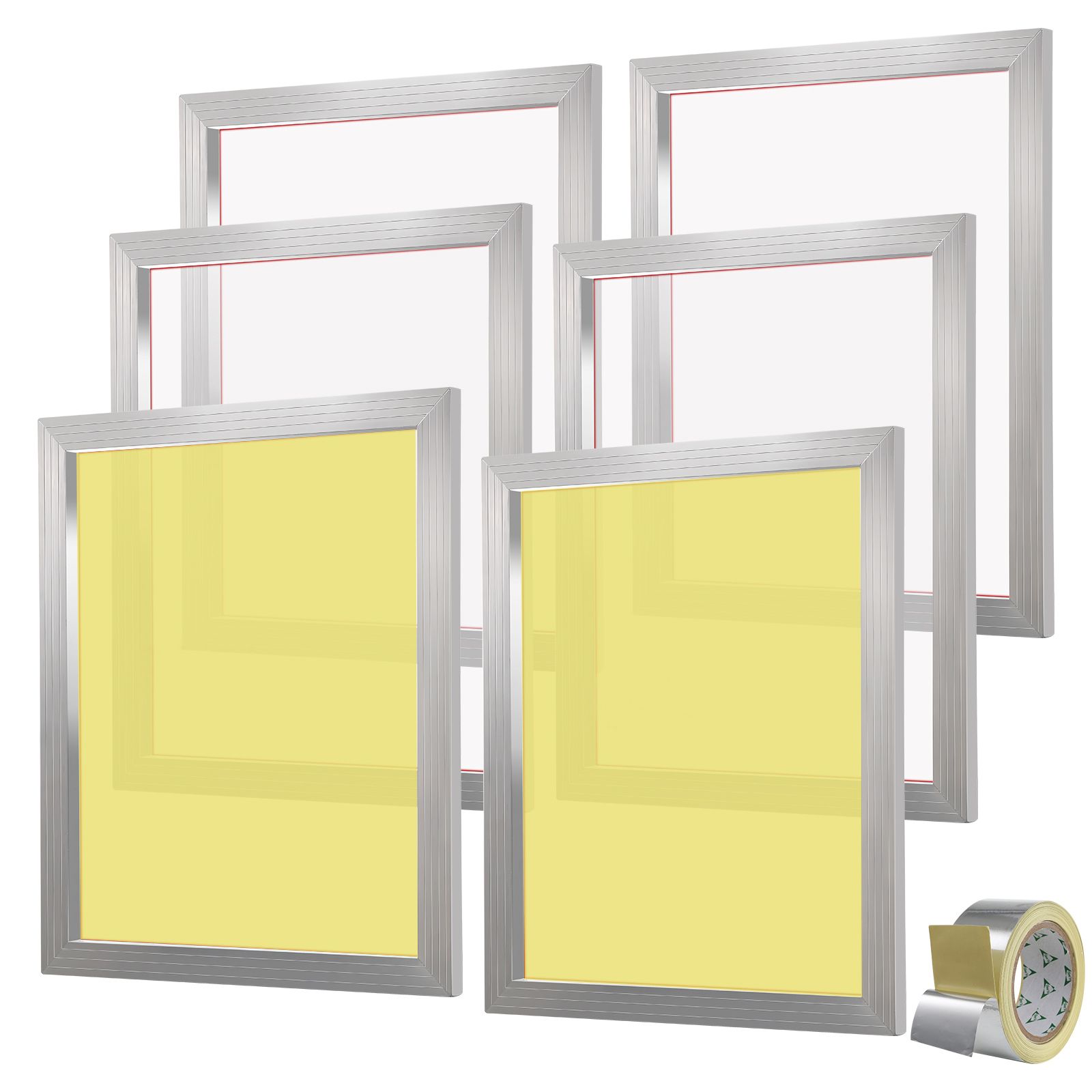 Siebdruckset, 50,8 X 61 Cm Rahmen, 110er Siebgewebe, 6-teilig.