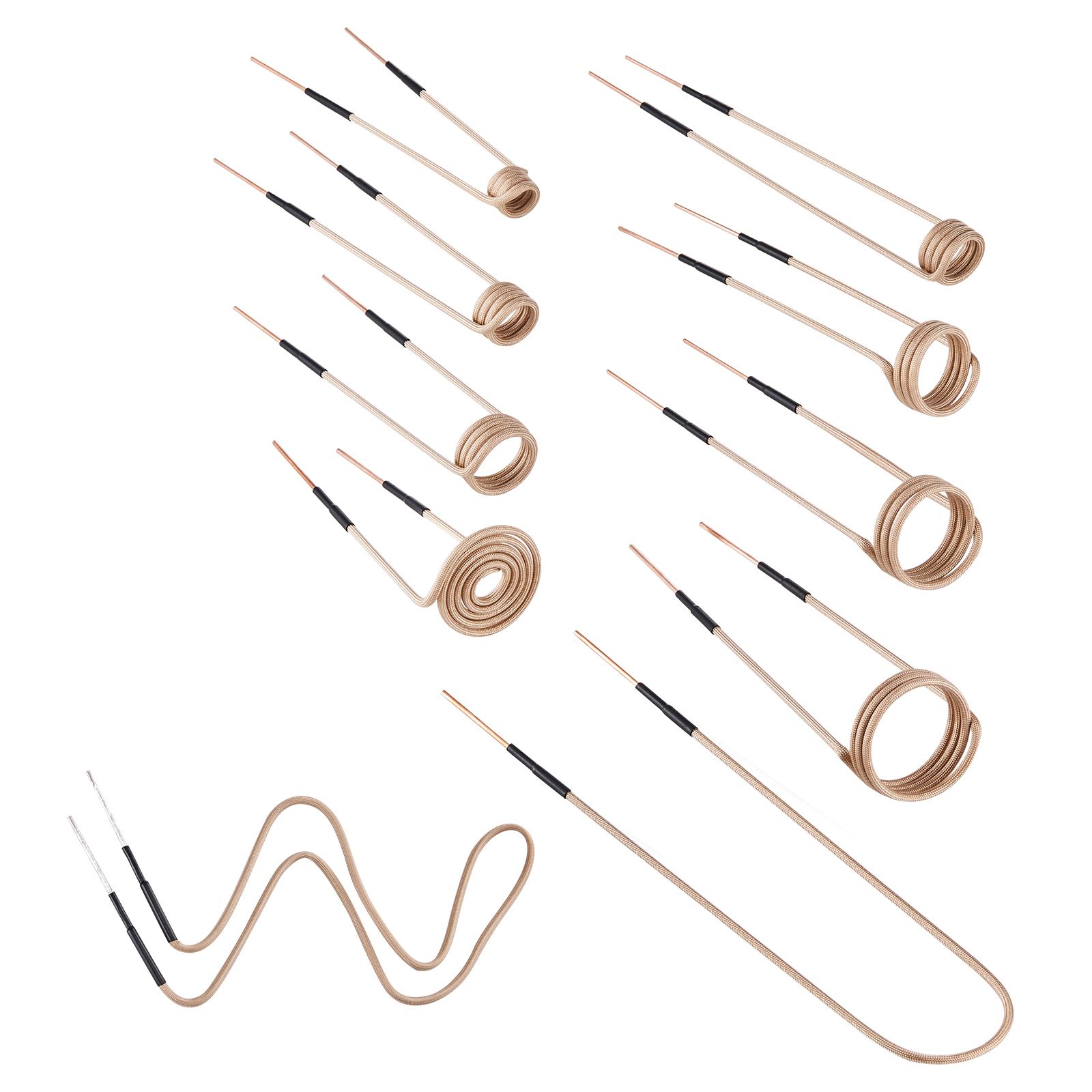 10-teiliges Induktionsheizspulen-set, Zubehör Zum Lösen Verrosteter Schrauben, Flexibel Und Langlebig, 8 Spiralen + 1 U-förmig + 1 Gratis.