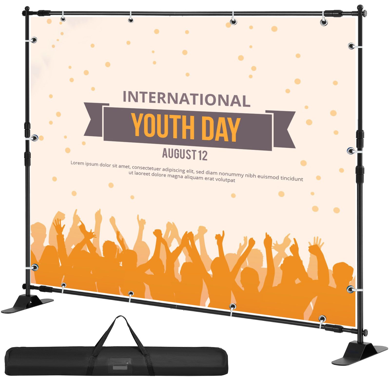 Verstellbarer Bannerständer 243,8 X 243,8 Cm – 304,8 X 243,8 Cm, Ausziehbarer Fuß Mit Tragetasche