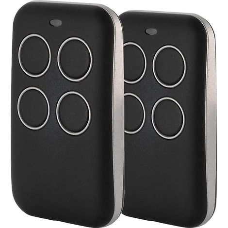 Télécommande Universelle 433 Mhz, Lot De 2, Pour Portails, Portes De Garage Et Éclairage Extérieur - Portée Étendue, Compatibilité Large, Programmation Facile
