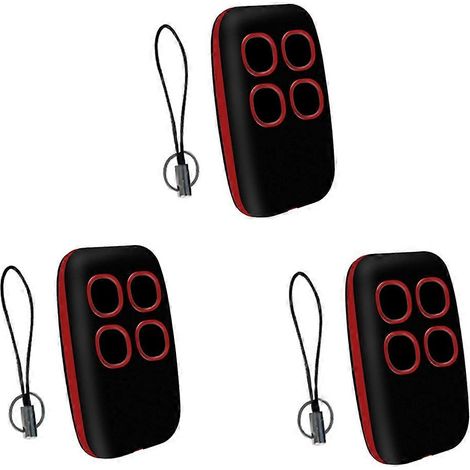 Lot De 3 Télécommandes Rouges 250-913 Mhz Pour Porte De Garage