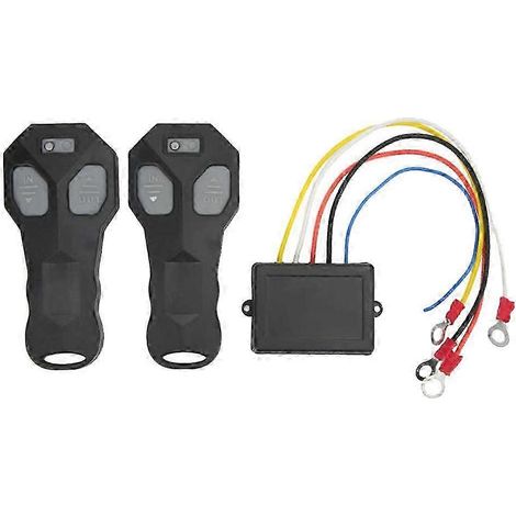 Kit De Télécommande Sans Fil Pour Treuil Avec Boutons En Caoutchouc Étanches Et Contrôleur De Treuil Compatible Avec Les Voitures, Les Véhicules Tout-terrain, Les Camions Et Autres Véhicules.