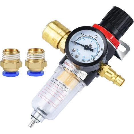 Druckluft-wartungseinheit Mit 1"- Und 4"-druckluftregler Mit Wasserabscheider, Deutschen Schnellkupplungen Für Filter Und Kompressor