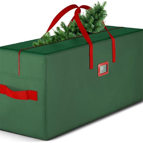 Sac De Rangement Pour Sapin Noël Matériau Imperméable Et Résistant Avec Fermeture Éclair À L'Humidité 122 X 38 X 51 Cm 51 Cm Vert