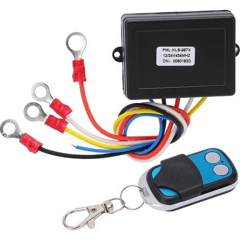 Télécommande Sans Fil 75ft Pour Treuil 434mhz Récepteur 12v 24v Universel Pour Voiture Atv Suv Camion