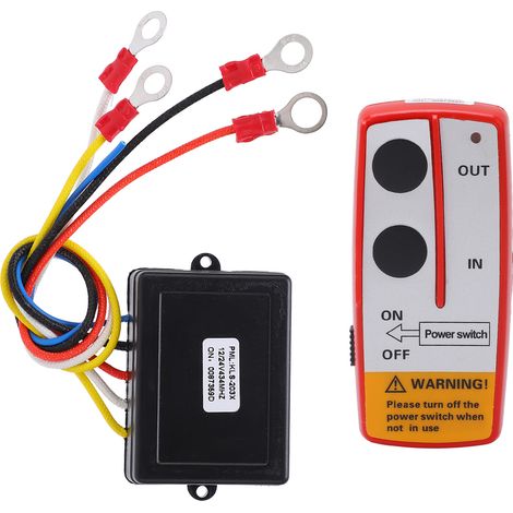 Télécommande Sans Fil Universelle Pour Treuil 12v 24v Avec Récepteur, Interrupteur Pour Camion, Jeep, Atv, Suv, Rouge