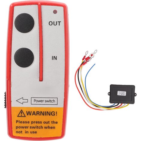 Télécommande Universelle Sans Fil Treuil 434mhz Pour Atv, Contrôleur Électrique Avec Récepteur Rouge