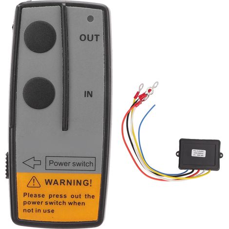 Télécommande Sans Fil Universelle Pour Treuil Électrique, Récepteur 434mhz Pour Atv, Noir, Interrupteur De Commande