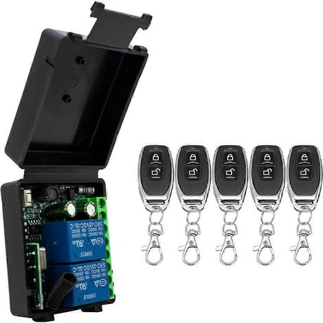Télécommande Sans Fil 433 Mhz, Relais 85-256 V Ca, Module Récepteur 2 Canaux Pour Portes De Garage, Éclairage, Rideaux