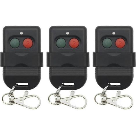 Lot De 3 Télécommandes Automatiques 330 Mhz Pour Portail Automatique, Avec Duplicateur De 8 Commutateurs Dip Smc5326 Et Porte-clés Sans Fil Pour Ouvre-porte De Garage.