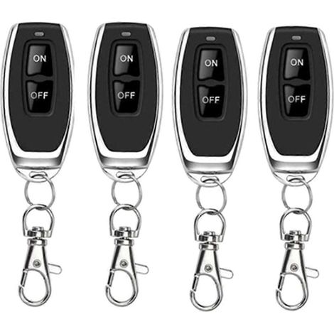 Lot De 4 Interrupteurs De Télécommande Sans Fil Rf 433 Mhz Pour Relais 220 V 30 A, Éclairage, Pompe À Poussière, Moteur, Ventilateur Et Plus Encore.