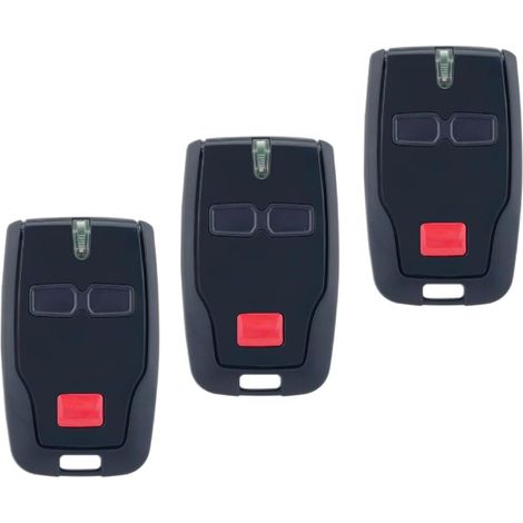 Lot De 3 Télécommandes De Garage Pour Bft Mitto 2, 433 Mhz, Télécommande Bft À 2 Boutons, Compatible Avec Les Portes De Garage
