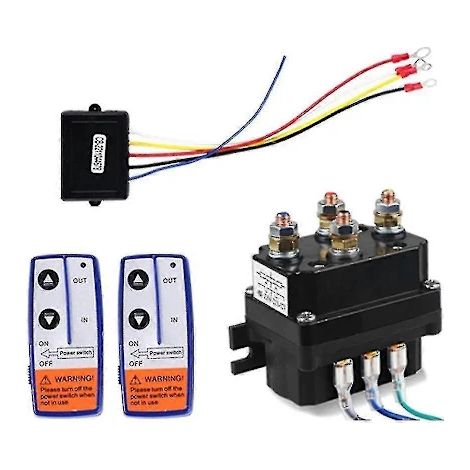 Télécommande De Treuil 12 V 250 A Avec Relais Solénoïde Et Double Télécommande Pour Voiture, Moto Et Tout-terrain.