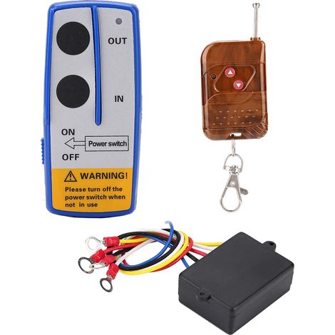 Télécommande Sans Fil Universelle 12v 15m Pour Treuil, Kit De Contrôle Pour Voiture Et Camion