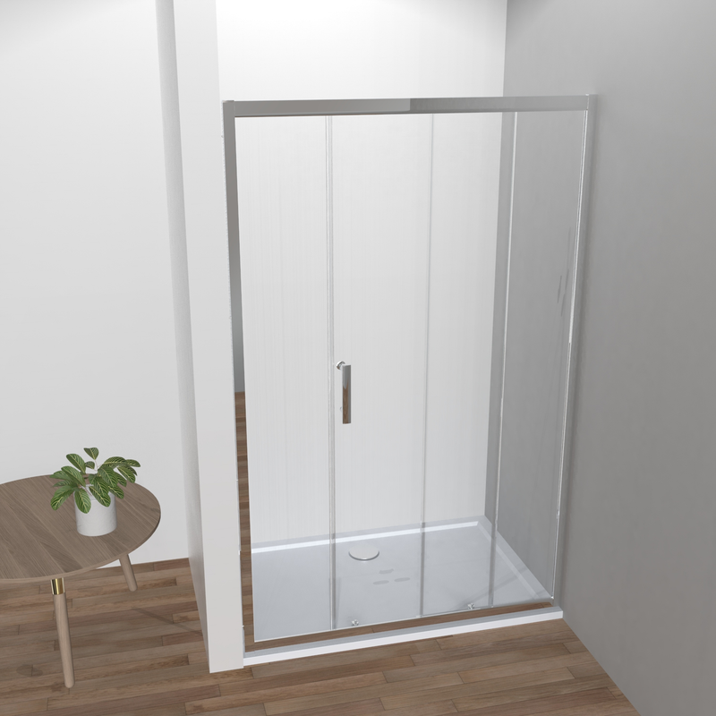 Lemmo Duschabtrennung Dusche Duschkabine Nischentür Schiebetür Duschtür 5mm Esg Glas - 100×180 Cm