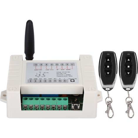 Télécommande Sans Fil 2 Canaux Pour Moteur Va-et-vient, Contrôleur De Porte Coulissante Électrique, Interrupteur Double Sens