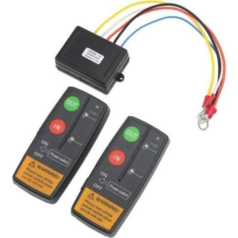 Kit Télécommande Treuil Sans Fil - 12 V 24 V - Portée 23 M - Pour Camion Atv Suv - 1 Pièce