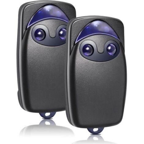 Télécommande Portail - 433,92 Mhz - 2 Canaux - Compatible Flo2r-s - Lot De 2 Pièces