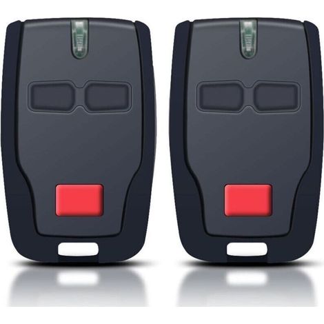 Telecommande Porte Garage - 433 Mhz - 2 Canaux - Compatible Mitto 2 Kleio Ghibli Trc 2 - 2 Unites