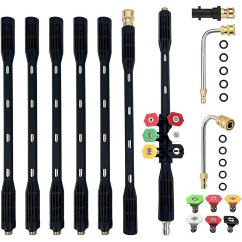 Verlängerung Für Kärcher Hochdruckreiniger Der Serien K2-k7, 4000 Psi, Dachrinnenreinigungsdüse, Lanze Mit 1/4-zoll-schnellanschluss, 10er-packung