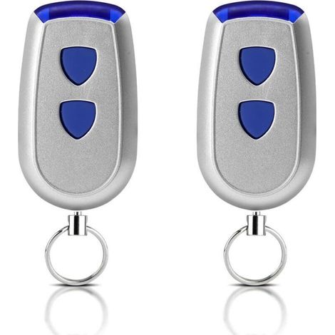 Télécommande Universelle De Remplacement Pour Portes De Garage Et Volets Roulants 433.92 Mhz, Double Canal, Lot De 2