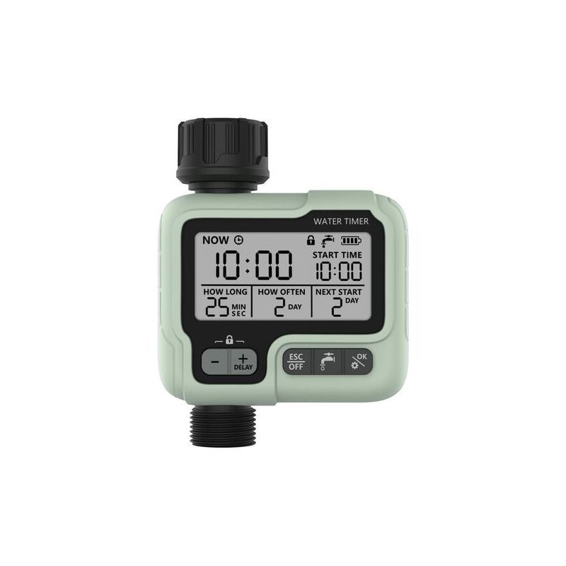 Bewässerungsuhr, Ipx5 Wasserdichter Manueller Und Automatischer Regner Mit Großem Lcd-bildschirm, Einfache Installation