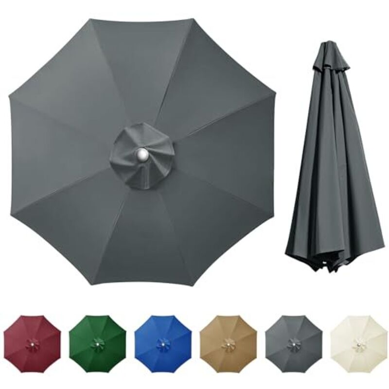 Ersatzbezug Für Sonnenschirme Mit 2 M, 2,5 M, 2,7 M Und 3 M Durchmesser, 6/8 Streben, Freitragendes Gewebe, Für Garten, Hof, Strand Und Pool.