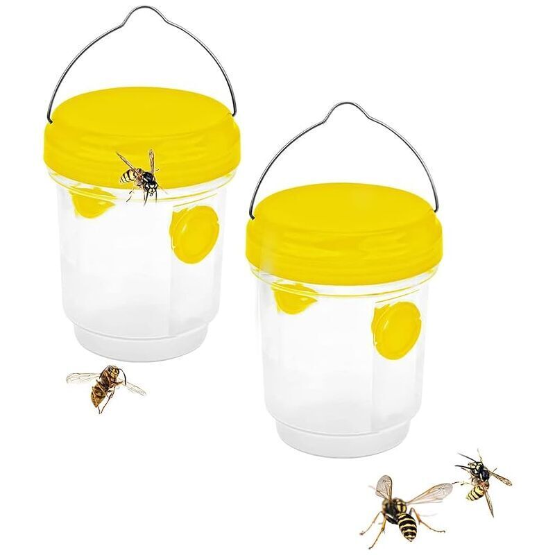 Asiatische Hornissenfalle, Hängefalle Für Wespen Und Hornissen Im Freien, Fallen-set Mit Plastikflasche Für Den Innenbereich, Mücken-, Fliegen- Und Gnitzenfalle, 2 Stück