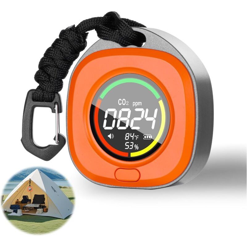 Tragbarer Co2-detektor, Raumluftqualitätsmonitor Mit Ndir-sensor Und Lcd-bildschirm, Alarmfunktion Für Zuhause Und Büro