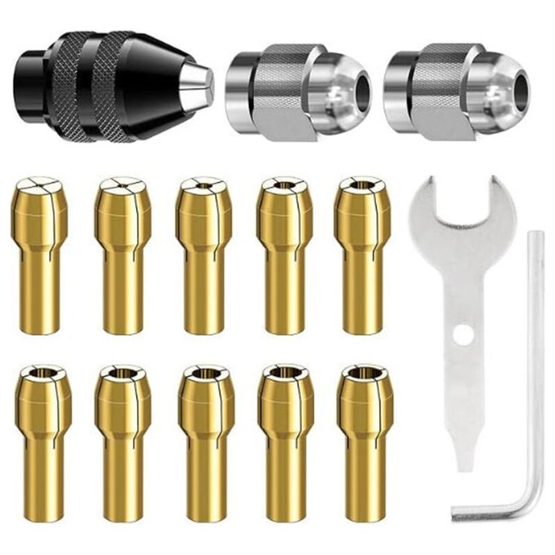 15 Dremel-spannfutter, Zubehör Für Rotationswerkzeuge, 0,8 Mm Bis 3,2 Mm, Ersatz Für Schnellwechsel-spannfutter 4486, Ersatz Für Messingklemme Und Metallmutter 4485