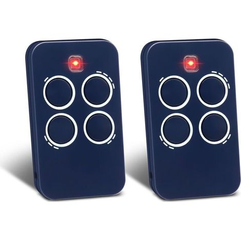 Télécommande 433,92 Mhz - 4 Canaux - Pour Portail Garage - Compatible Echo Tx4 Tx2 Te443h - 2 Pièces