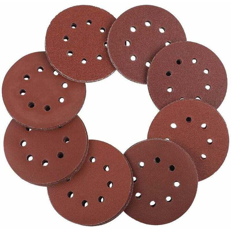 Packung Mit 100 Selbstklebenden 125-mm-schleifscheiben, Sortiertes Schleifpapier Der Körnung 60/80/100/120/240, Für Exzenterschleifer