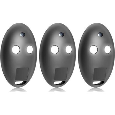 Télécommande Portail - 433,92 Mhz - 2 Canaux - Rolling Code - Compatible Mitto 2/4 Mitto 2a/4a Kleio B Rca Trc1 Trc2 Trc3 - 3 Pièces