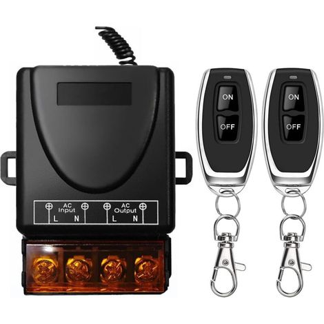 Interrupteur Telecommande - Relais 30 A - Ac 110 V À 240 V - Etanche Ip65 - Portée 100 M - Pour Portes Roulantes Pompes Equipements Electriques - 1 Unite
