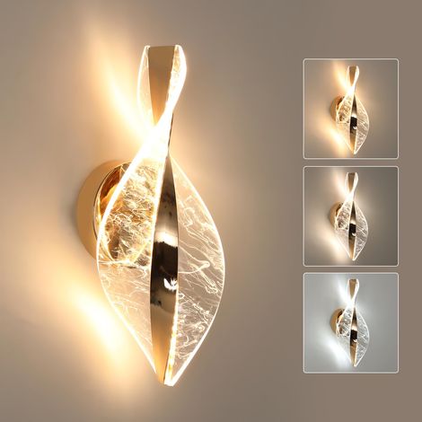 Applique Murale Led, Oro 12w 2000lm Dimmable Lampe Led Murale Moderne, 3 Températures De Couleur 3000k/4500k/6500k Lampe Murale Interieur Pour Chambre Couloir Salon Salle