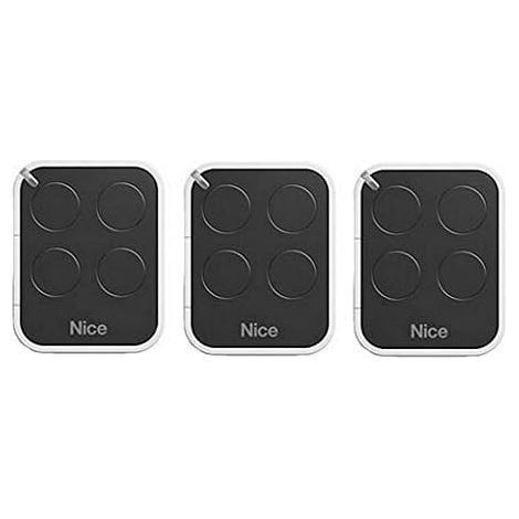 Lot De 3 Télécommandes Nice Era On4e – Émetteur 4 Canaux 433,92 Mhz – Compatible Récepteurs Nice Flor – Portée Jusqu'à 200m
