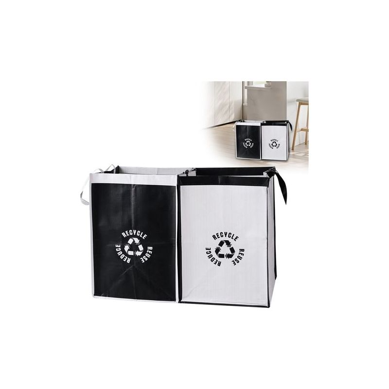 Ein Set Aus 2 Beuteln Zum Sortieren Und Recyceln Von Küchenabfällen