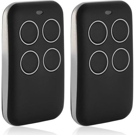 2pcs Telecommande Garage Universelle Portail Télécommande Porte De Garage 433mhz