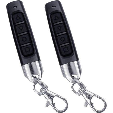 Telecommande Universelle Portail - 433 Mhz - 4 Canaux - Copie Et Gestion De Codes Fixes - Pour Portes De Garage Et Barrières - 2 Pièces