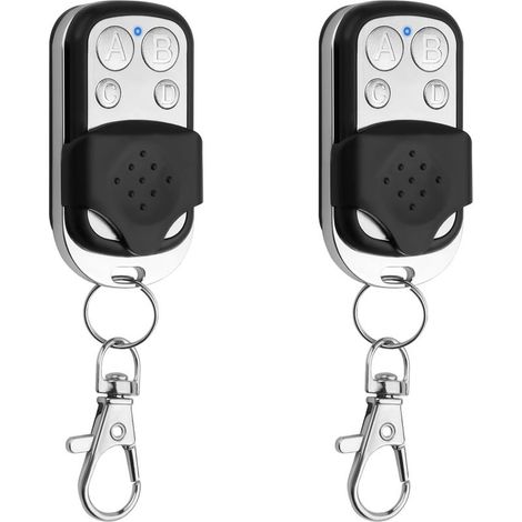 2 Pièces Telecommande Universelle Portail 433,92 Mhz Télécommande Garage Code Fixe Bip Portail Universelle Sans Fil Compatible 4 Boutons Touches Copie