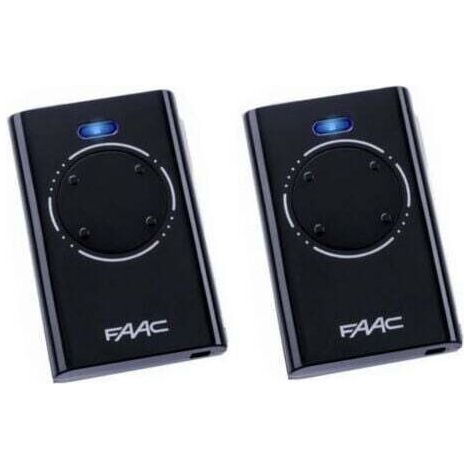 2 Pièces Télécommande Copiable Compatible Faac Xt4 433 Noir - Portail Automatique Garage