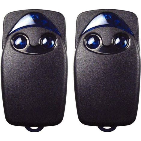 2 Télécommandes Garage 433,92 Mhz 2 Boutons Compatible Nice Remote Trimec Flo2r-s