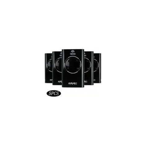Télécommande 4 Canaux 868 Mhz – Code Tournant – Alimentation 3v Avec Piles Cr2032 – Pack De 5 Télécommandes Noires
