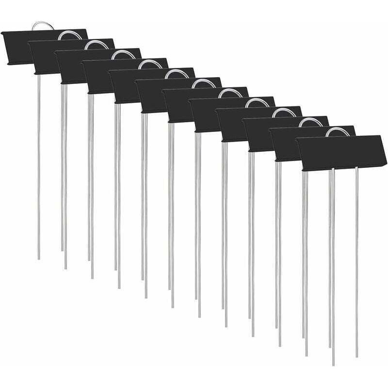 Metall-pflanzenetiketten, Rostfreie Und Langlebige Anzuchtmarkierungen, 12er-pack Etiketten Für Garten, Gemüsebeet, Blumen, Gemüse Und Setzlinge (schwarz)