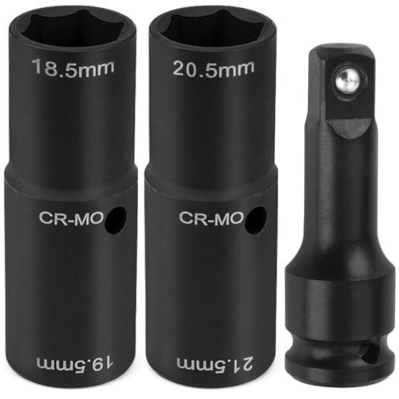1/2"-doppelkopf-schlagschrauber-steckschlüssel Für Radmuttern 19,5, 18,5, 20,5 Und 21,5 Mm, Chrom-molybdän-stahl, Kompatibel Mit Ford Und Land Rover