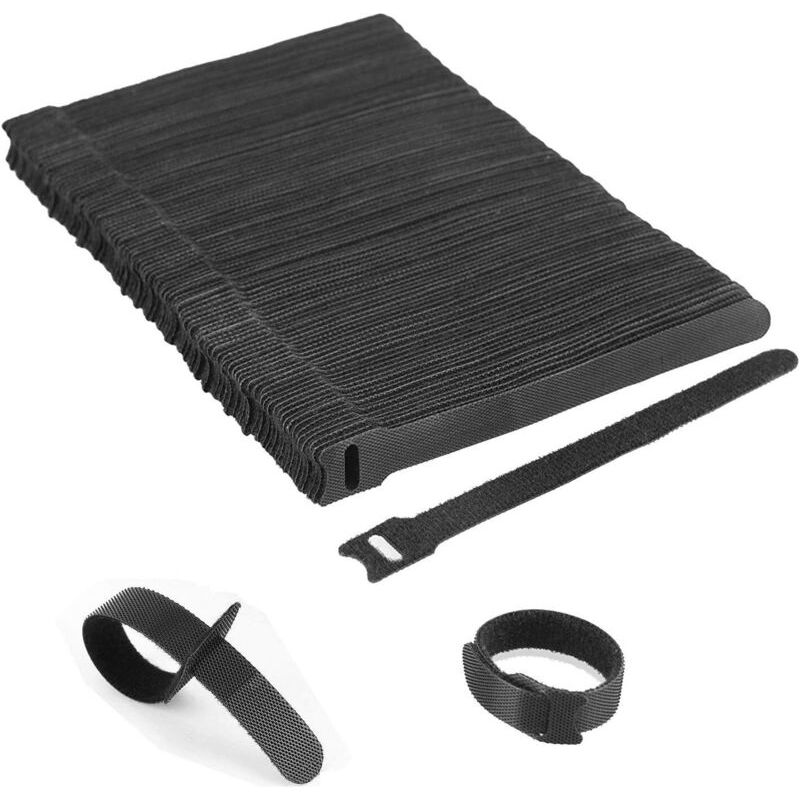 Wiederverwendbare, Verstellbare, Schwarze, Selbstklemmende Kabelbinder (100 Stück, 150 X 12 Mm)